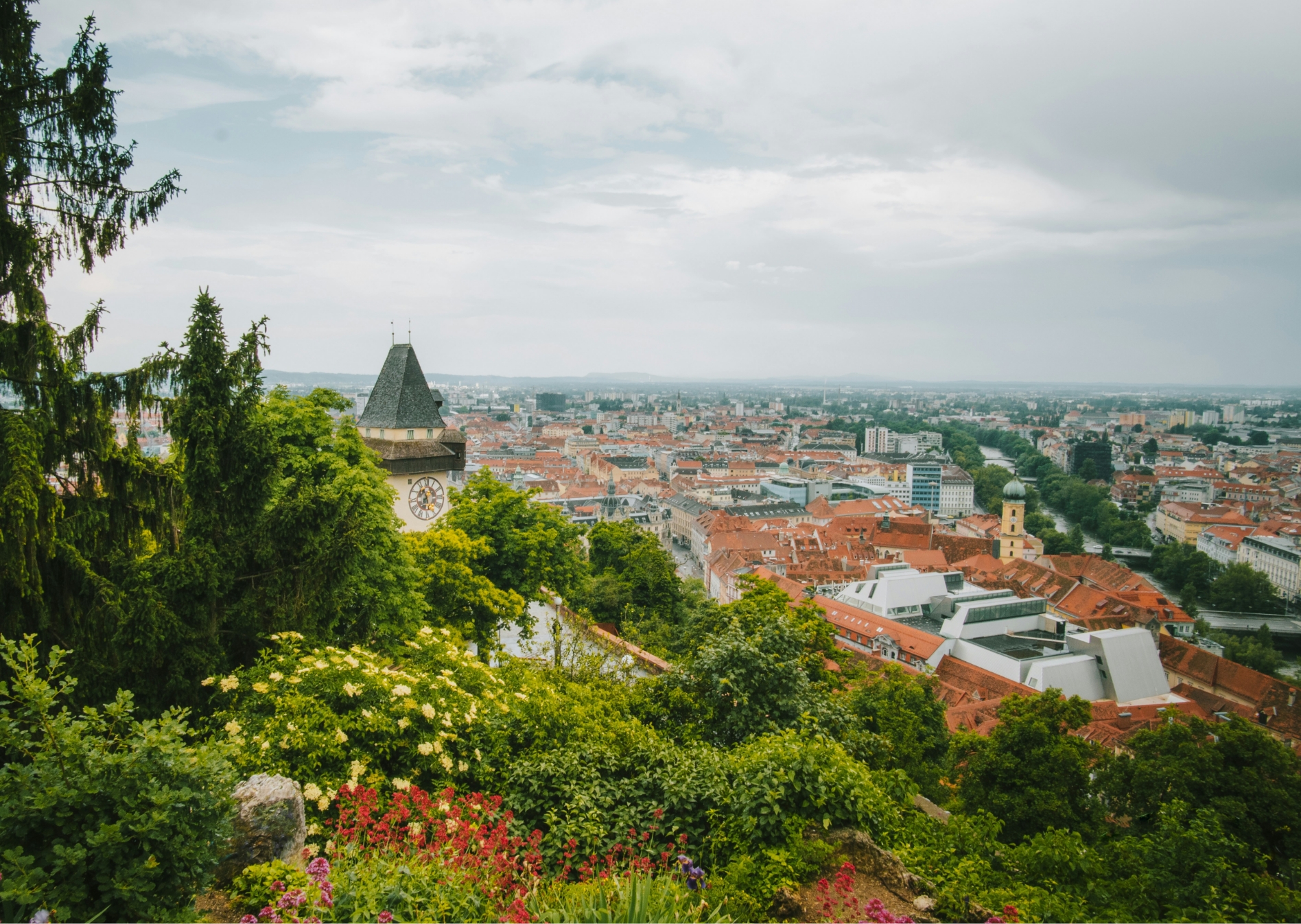 Aussicht über die Dächer von Graz